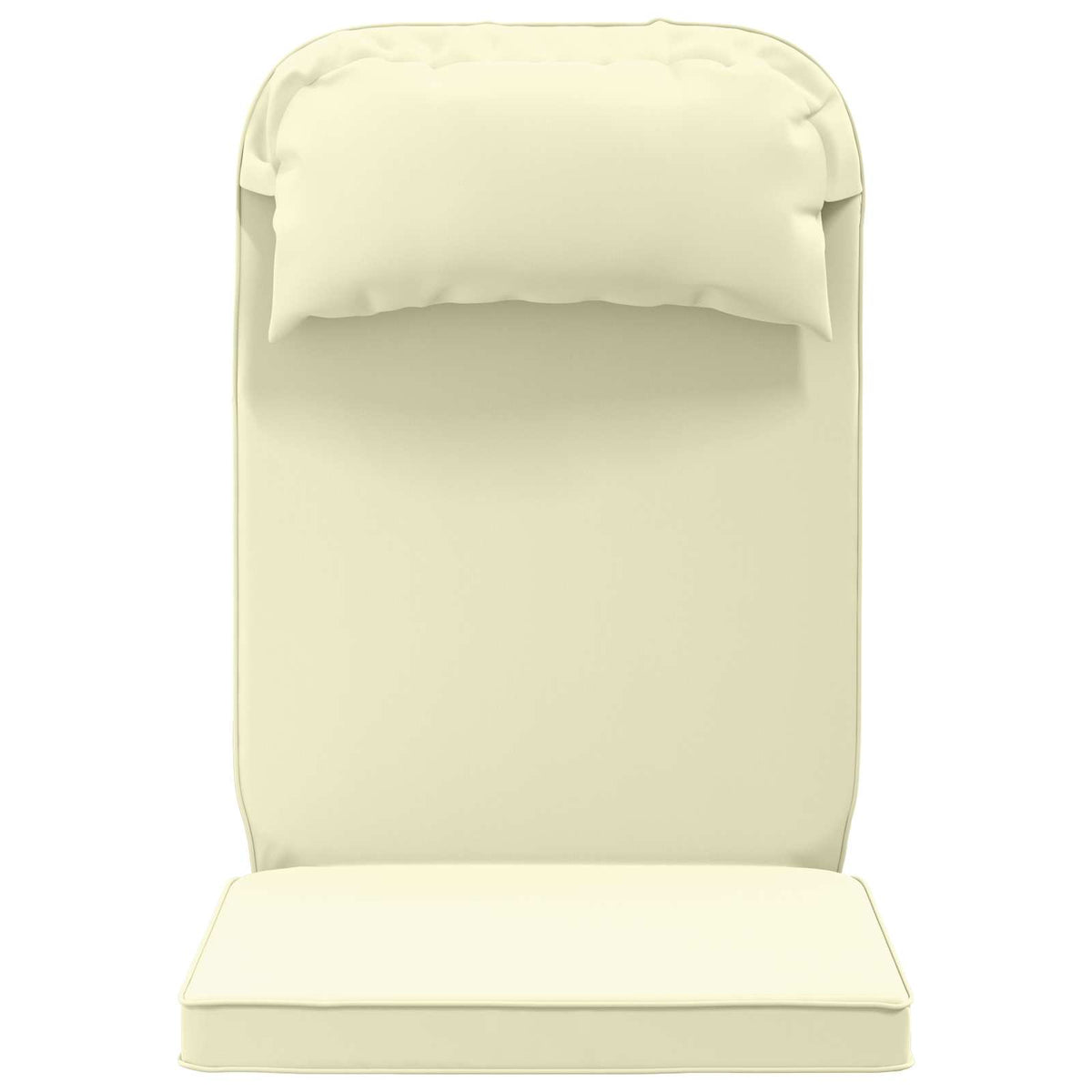 Sun Lounger Cushion 100% Polyester Cream 55 x 124 x 5 cm