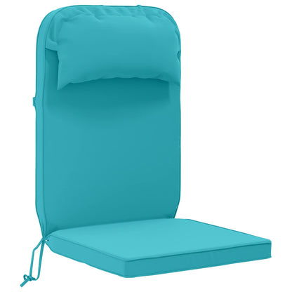 Sun Lounger Cushion 100% Polyester Turquoise 55 x 124 x 5 cm