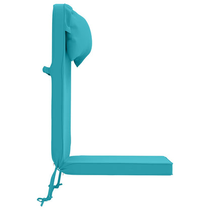 Sun Lounger Cushion 100% Polyester Turquoise 55 x 124 x 5 cm