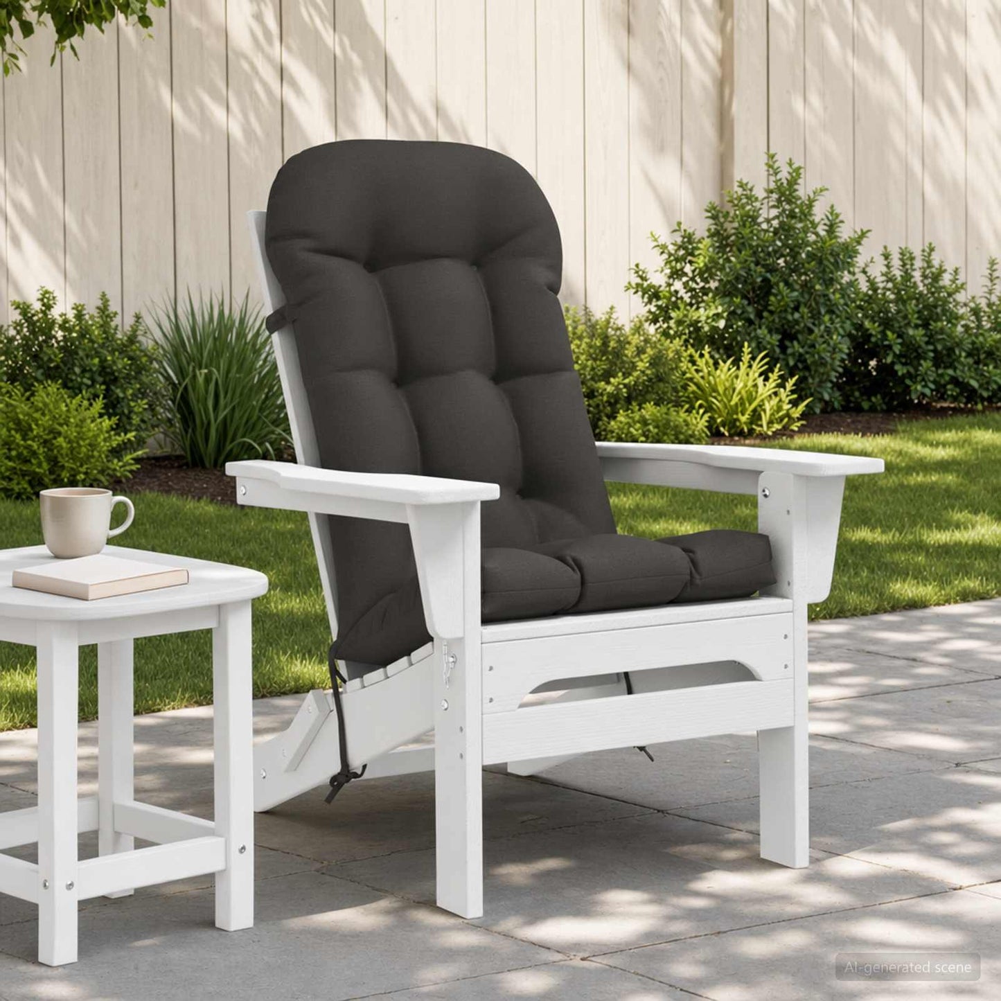 Sun Lounger Cushion PUTTEN 100% Polyester Anthracite