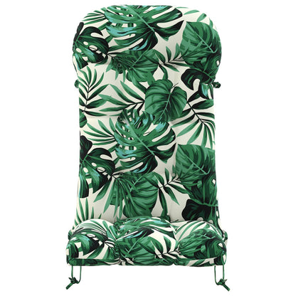Sun Lounger Cushion PUTTEN 100% Polyester Leaf Pattern
