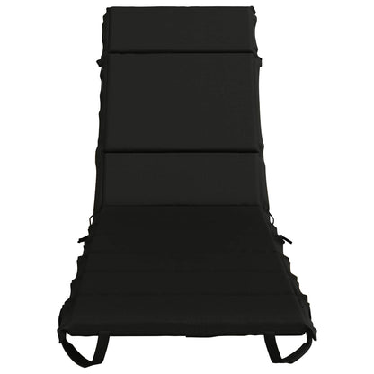 Sunlounger Cushion GEMERT 100% Polyester Black 200 x 50 x 3 cm