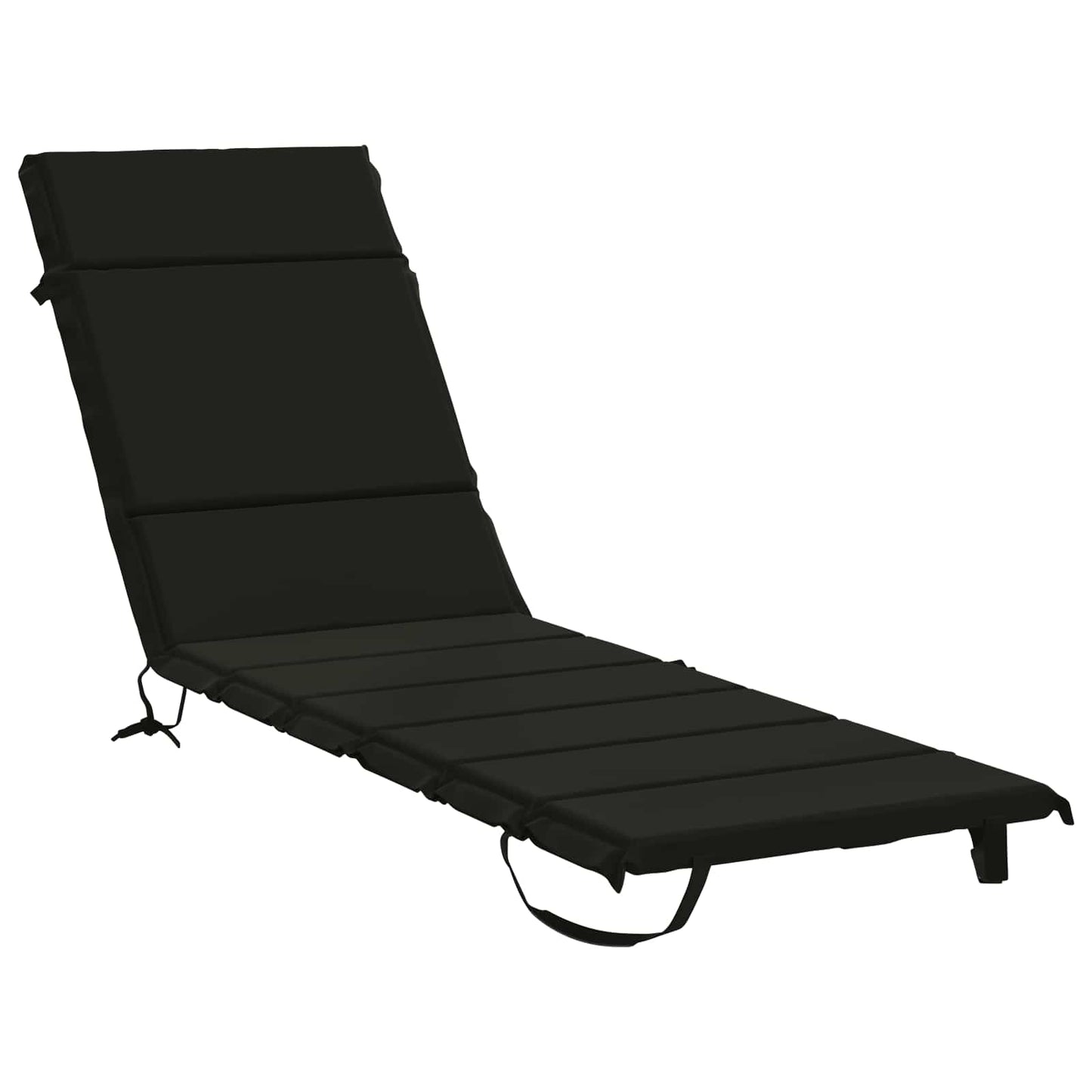 Sunlounger Cushion GEMERT 100% Polyester Black 200 x 50 x 3 cm