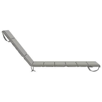 Sunlounger Cushion GEMERT 100% Polyester Grey 200 x 50 x 3 cm