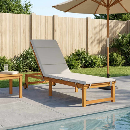 Sunlounger Cushion GEMERT 100% Polyester White 200 x 55 x 3 cm