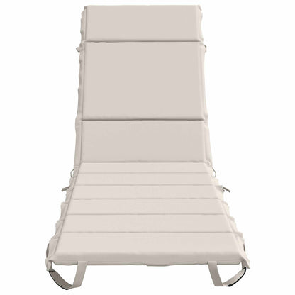 Sunlounger Cushion GEMERT 100% Polyester White 200 x 55 x 3 cm