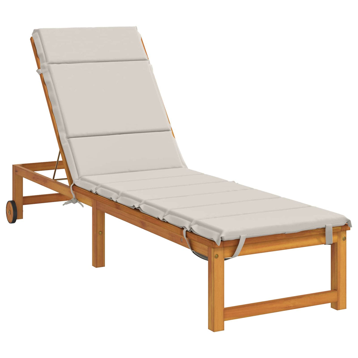 Sunlounger Cushion GEMERT 100% Polyester White 200 x 55 x 3 cm