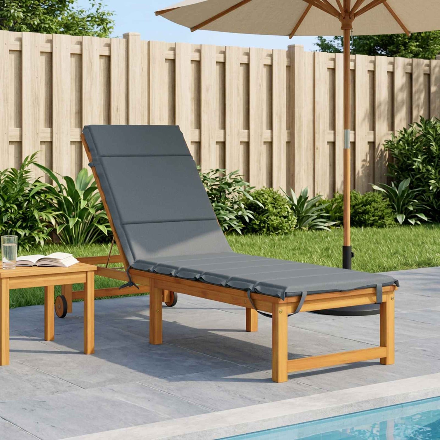 Sunlounger Cushion GEMERT 100% Polyester Blue 200 x 50 x 3 cm