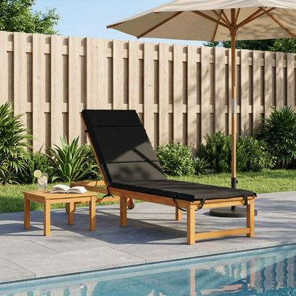 Sunlounger Cushion GEMERT 100% Polyester Black 200 x 55 x 3 cm