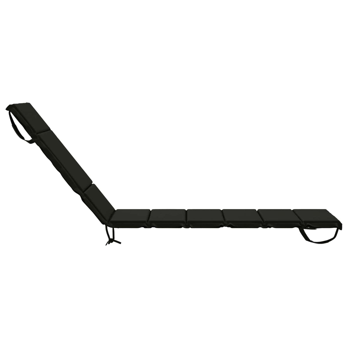Sunlounger Cushion GEMERT 100% Polyester Black 200 x 55 x 3 cm