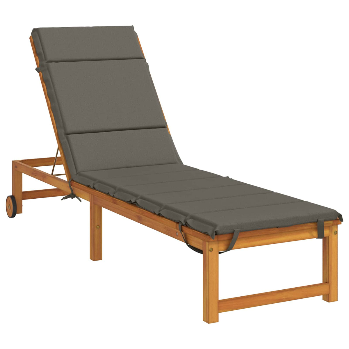 Sunlounger Cushion GEMERT 100% Polyester Grey 200 x 55 x 3 cm
