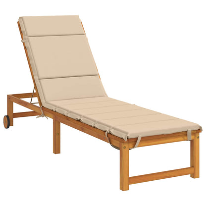 Sunlounger Cushion GEMERT 100% Polyester Cream 200 x 55 x 3 cm