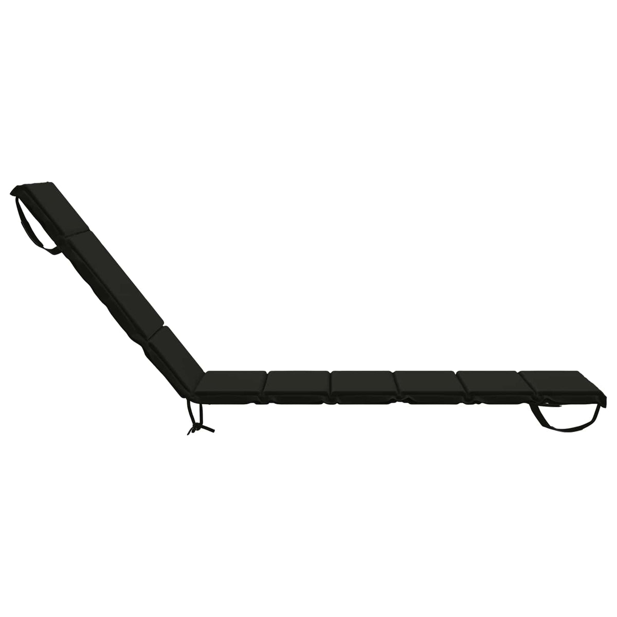 Sunlounger Cushion GEMERT 100% Polyester Black 200 x 55 x 3 cm