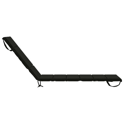 Sunlounger Cushion GEMERT 100% Polyester Black 200 x 55 x 3 cm
