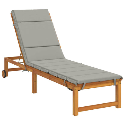 Sunlounger Cushion GEMERT 100% Polyester Grey 200 x 55 x 3 cm