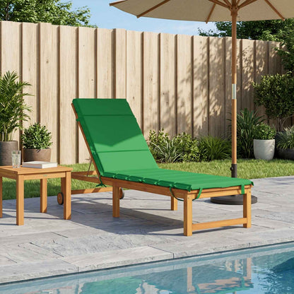 Sunlounger Cushion GEMERT 100% Polyester Green 200 x 50 x 3 cm