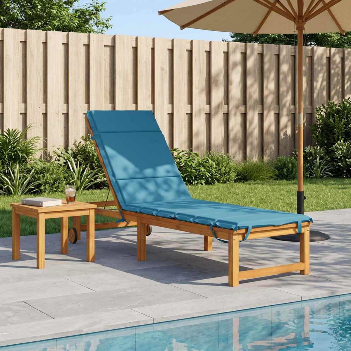 Sunlounger Cushion GEMERT 100% Polyester Light Blue