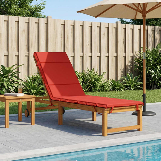 Sunlounger Cushion GEMERT 100% Polyester Red 200 x 60 x 3 cm