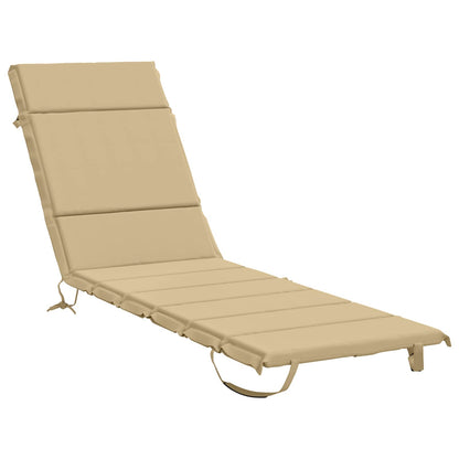 Sunlounger Cushion GEMERT 100% Polyester Beige 200 x 60 x 3 cm