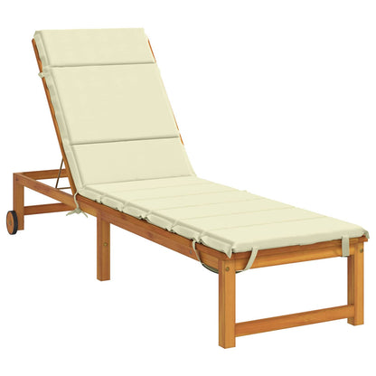 Sunlounger Cushion GEMERT 100% Polyester Cream 200 x 60 x 3 cm