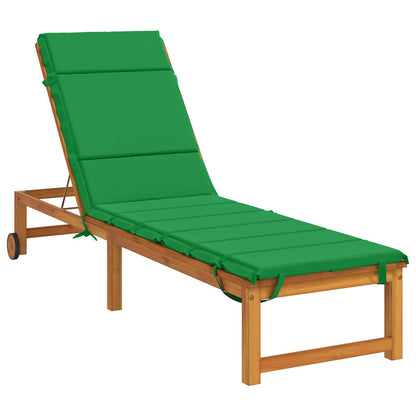 Sunlounger Cushion GEMERT 100% Polyester Green 200 x 60 x 3 cm