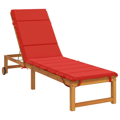 Sunlounger Cushion GEMERT 100% Polyester Red 200 x 60 x 3 cm