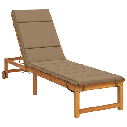 Sunlounger Cushion GEMERT 100% Polyester Taupe 200 x 60 x 3 cm