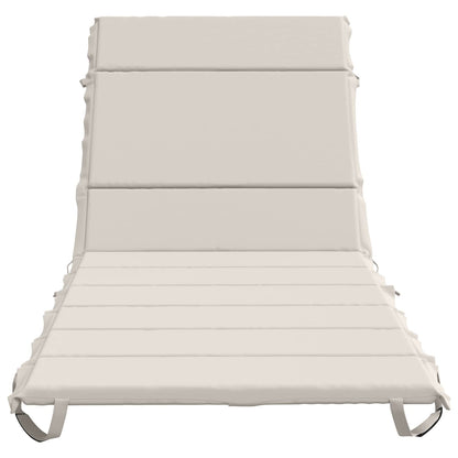 Sunlounger Cushion GEMERT 100% Polyester White 200 x 70 x 3 cm