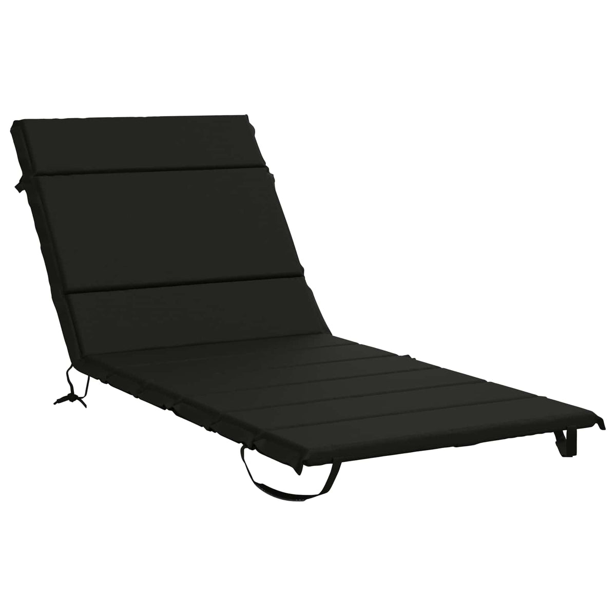 Sunlounger Cushion GEMERT 100% Polyester Black 200 x 70 x 3 cm