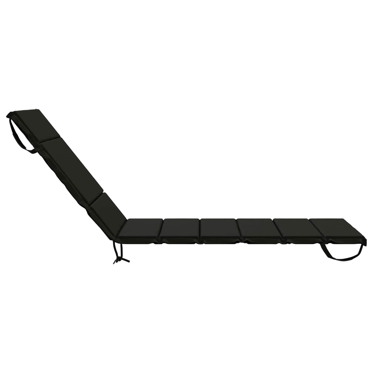 Sunlounger Cushion GEMERT 100% Polyester Black 200 x 70 x 3 cm