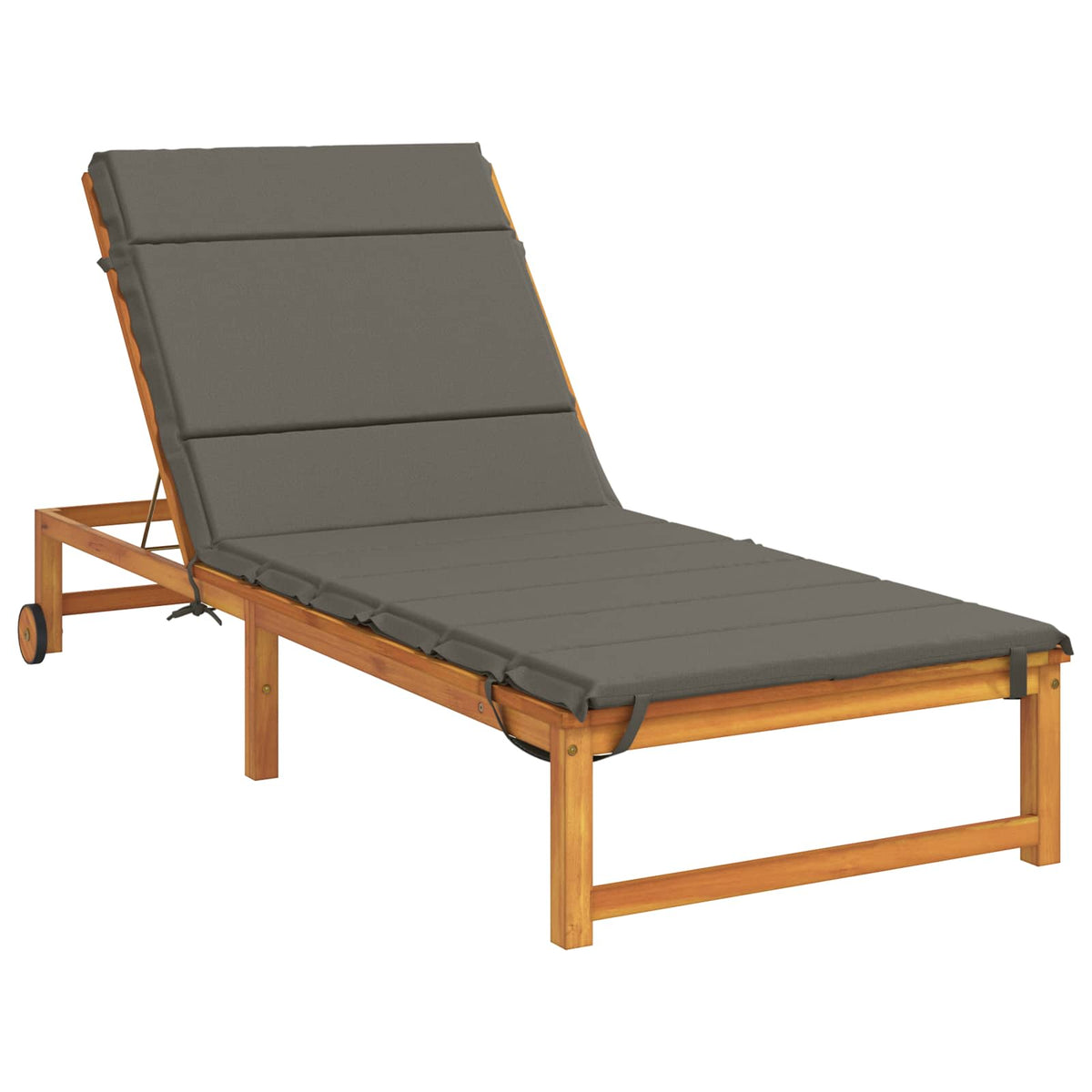 Sunlounger Cushion GEMERT 100% Polyester Grey 200 x 70 x 3 cm