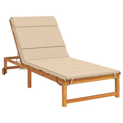 Sunlounger Cushion GEMERT 100% Polyester Cream 200 x 70 x 3 cm