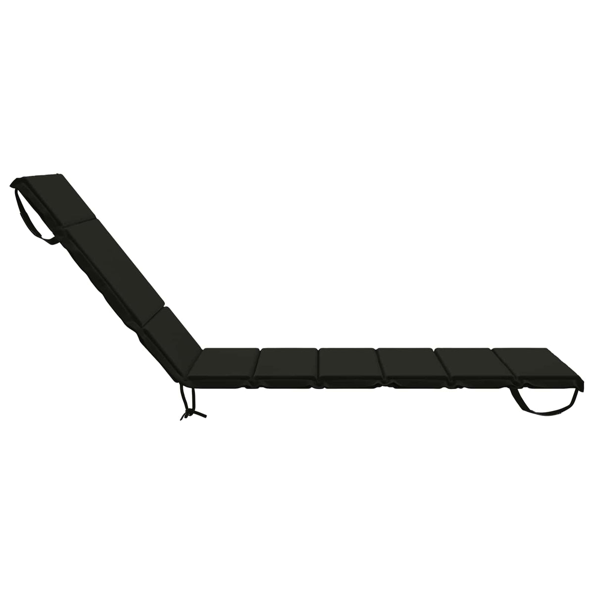 Sunlounger Cushion GEMERT 100% Polyester Black 200 x 70 x 3 cm