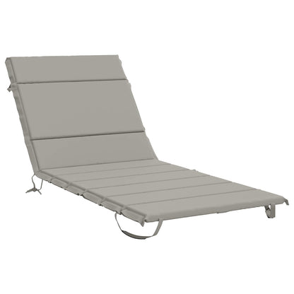 Sunlounger Cushion GEMERT 100% Polyester Grey 200 x 70 x 3 cm