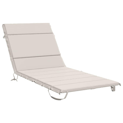 Sunlounger Cushion GEMERT 100% Polyester White 200 x 80 x 3 cm