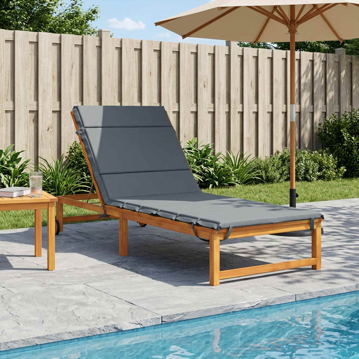 Sunlounger Cushion GEMERT 100% Polyester Blue 200 x 70 x 3 cm