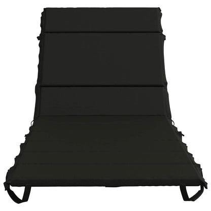 Sunlounger Cushion GEMERT 100% Polyester Black 200 x 80 x 3 cm