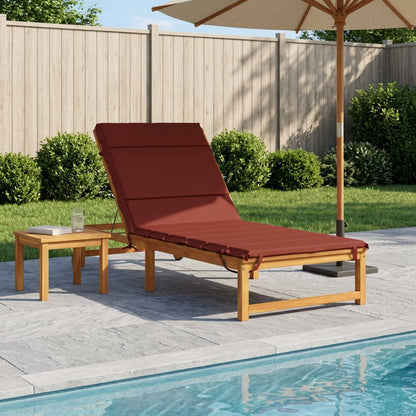Sunlounger Cushion GEMERT 100% Polyester Red 200 x 90 x 3 cm