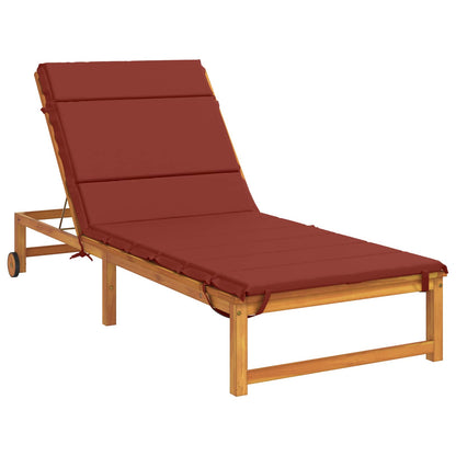 Sunlounger Cushion GEMERT 100% Polyester Red 200 x 80 x 3 cm