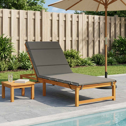 Sunlounger Cushion GEMERT 100% Polyester Grey 200 x 90 x 3 cm