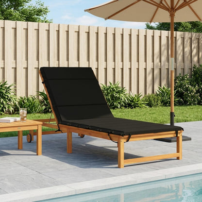 Sunlounger Cushion GEMERT 100% Polyester Black 200 x 90 x 3 cm