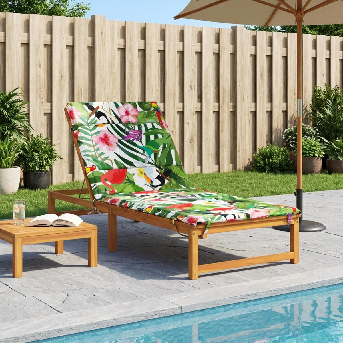 Sunlounger Cushion GEMERT 100% Polyester Multicolour