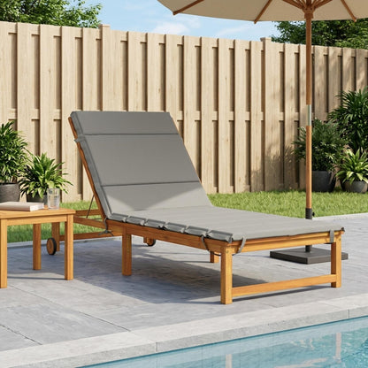 Sunlounger Cushion GEMERT 100% Polyester Grey 200 x 90 x 3 cm