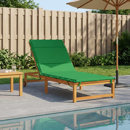 Sunlounger Cushion GEMERT 100% Polyester Green 200 x 80 x 3 cm