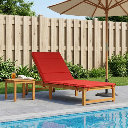 Sunlounger Cushion GEMERT 100% Polyester Red 200 x 70 x 3 cm