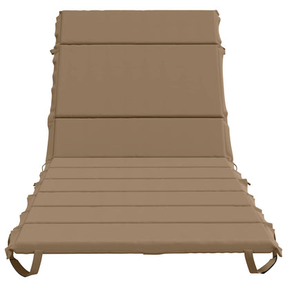 Sunlounger Cushion GEMERT 100% Polyester Taupe 200 x 80 x 3 cm