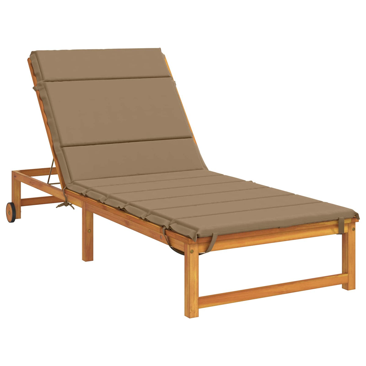 Sunlounger Cushion GEMERT 100% Polyester Taupe 200 x 80 x 3 cm