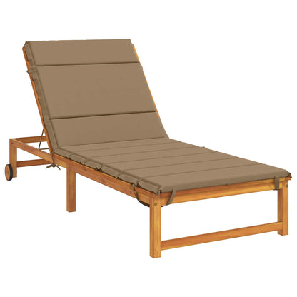 Sunlounger Cushion GEMERT 100% Polyester Taupe 200 x 80 x 3 cm