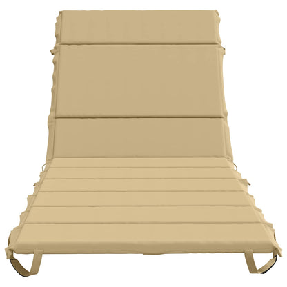 Sunlounger Cushion GEMERT 100% Polyester Beige 200 x 90 x 3 cm