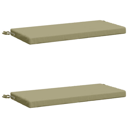 2-Piece Bench Cushions SOEST 2 pcs 100% Polyester Light Green